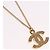Collana CHANEL COCO Mark metallo tono oro CC Auth 198855V - vista 3
