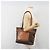 Céline Borsa a tracolla CELINE Macadam Canvas PVC Leather Brown Gold Auth 196695A Marrone D'oro - vista 23