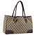 GUCCI GG Canvas Web Sherry Line Tote Bag Braun Gold 163805 Auth mr2841 Golden