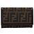 Cartera bifold FENDI Zucca Canvas Negro Marrón Auth 196628V Castaño - vista 13