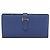 Hermès Portafoglio HERMES Bearn Soufflet in pelle blu argento Auth 198789V - vista 2