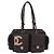 Borsa a mano CHANEL Cambon Line Matelasse in pelle marrone con CC argento Auth 196397SAV - vista 2