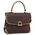Céline CELINE Macadam Handtasche PVC Leder Braun Goldfarben Auth 196416