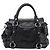 Borsa a Mano Miu Miu Vitello Lux Leather 2way Nero Argento Auth 197198SAM - vista 2
