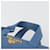 Borsa PRADA in pelle blu e oro Auth 197335V D'oro - vista 8