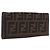Portafoglio lungo FENDI Zucca Canvas Nero Marrone Auth 196107V