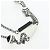 Borsa a tracolla CHANEL Matelasse 25 Airline Canvas Bianco Argento CC Auth 195237SAM - vista 14
