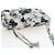 Borsa a tracolla CHANEL Matelasse 25 Airline Canvas Bianco Argento CC Auth 195237SAM - vista 6