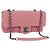 CHANEL Matelasse Dallas Chain Schultertasche aus Lammleder Rosa Silber CC Auth 196321V Pink