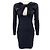 Coperni Black Jersey Twist Bodycon Kleid Schwarz
