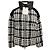 Moncler Black / White Erine Houndstooth Pattern Puffer Jacket