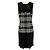 Vestido sin mangas de lana a cuadros negro / blanco con encaje Michael Kors
