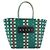 Borsa Cesto MARNI Vinyl Green Silver Auth 196678A Argento Verde - vista 13