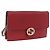 Portafoglio a Spalla con Catena GUCCI in Pelle Rossa e Oro 510314 Auth ka5723A Rosso D'oro