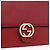 Portafoglio a Spalla con Catena GUCCI in Pelle Rossa e Oro 510314 Auth ka5723A Rosso D'oro - vista 14