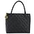 Borsa Tote Standard CHANEL Pelle Caviar Nero Oro CC Auth am12339SAM D'oro - vista 2