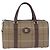 Borsa Boston Burberrys Nova Check Canvas Beige Tono Oro Auth 198326 - vista 2