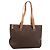 Céline Borsa Tote CELINE Macadam Canvas PVC Pelle Brown Gold Auth am12286V Marrone D'oro
