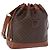16 Céline Borsa a tracolla CELINE Macadam Canvas PVC Leather Brown Gold Auth 198250 Marrone D'oro