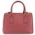 Borsa a mano PRADA Saffiano 2way Pink Gold Tone Auth BA14801M Rosa - vista 2