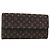 LOUIS VUITTON Monogram Mini Lin Portefeiulle Sarah Wallet M95234 LV Auth 187160A Marrone Damier ebene