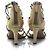 Jimmy Choo, sandali caged in oro D'oro - vista 3