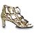 Jimmy Choo, sandali caged in oro D'oro - vista 4