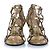 Jimmy Choo, sandali caged in oro D'oro - vista 5