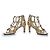 Jimmy Choo, sandali caged in oro D'oro - vista 6