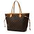 Borsa Tote Louis Vuitton Monogram Neverfull MM Marrone - vista 2