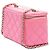 Small Vanity Case Chanel Trendy CC em pele de cordeiro acolchoada rosa com alça de corrente - vista 2