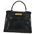 Hermès Borsa a mano HERMES Kelly 28 Box Calfskin 2way Nero Oro Auth 185189SM D'oro - vista 13