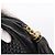 Borsa a tracolla con catena BALLY in pelle nera e oro Auth 196400A Nero - vista 14