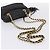 Borsa a tracolla con catena BALLY in pelle nera e oro Auth 196400A Nero - vista 7
