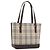 Borsa a mano BURBERRY Nova Check Canvas Beige Silver Auth 196618A Argento