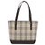 Borsa a mano BURBERRY Nova Check Canvas Beige Silver Auth 196618A Argento - vista 2