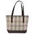 Borsa a mano BURBERRY Nova Check Canvas Beige Silver Auth 196618A Argento - vista 3