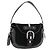 Borsa a tracolla BALLY in pelle scamosciata Nero Argento Auth sw721A
