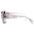 Chanel, oversized Sonnenbrille mit silbernem CC Mehrfarben  - Ansicht 5
