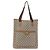 Borsa Tote GUCCI GG Plus Supreme Web Sherry Line PVC Beige Rosso Verde Auth BSZ695 - vista 2