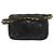 Borsa vita CHANEL Matelasse Turn Lock Chain Lamb Skin Black CC Auth ar11054 Nero - vista 2