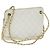 Borsa a tracolla CHANEL Matelasse con catena in pelle bianca CC Auth 77469 Bianco