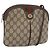 GUCCI GG Supreme Web Sherry Line Bag PVC Beige Gold 904 02 047 Auth BSZ679 Golden