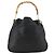 Borsa a spalla GUCCI Bamboo in pelle 2way Nero Oro 001 1577 Auth BSZ637 D'oro - vista 3