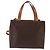 Céline Borsa a mano CELINE Macadam Canvas PVC Leather 2way Brown Gold Auth 142436 Marrone D'oro - vista 3