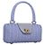 Borsa Salvatore Ferragamo Gancini in vimini viola e oro autentica 110237AM D'oro Porpora