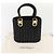 Borsa Salvatore Ferragamo Gancini in vimini nera e oro Auth 90245AM Nero D'oro - vista 12