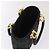 Borsa Salvatore Ferragamo Gancini in vimini nera e oro Auth 90245AM Nero D'oro - vista 6