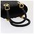 Borsa Salvatore Ferragamo Gancini in vimini nera e oro Auth 90245AM Nero D'oro - vista 7