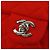 Borsa a tracolla CHANEL Matelasse 20 con catena in cotone rosso e CC argento Auth 167964SAV - vista 16
